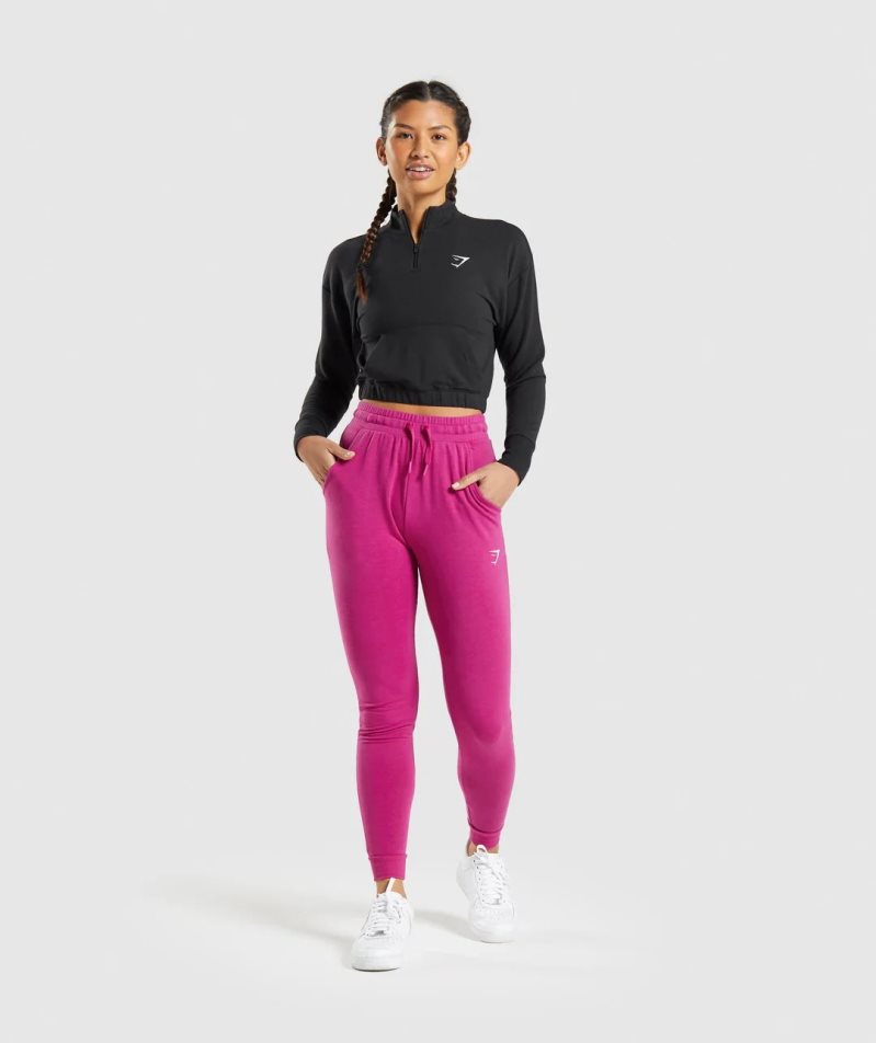 Bluzy Gymshark Treningowe Pippa Damskie Czarne | PL 802BNT